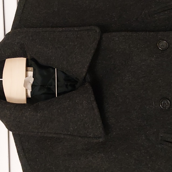 J Crew Wool Dark Grey Peacoat - Picture 2 of 11